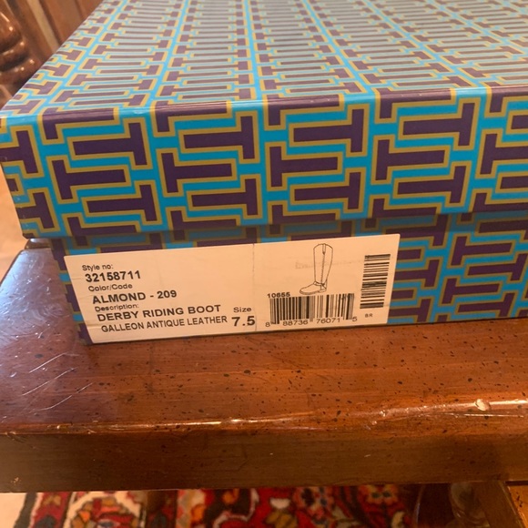 Tory Burch Derby riding boots in Almond - Picture 4 of 10